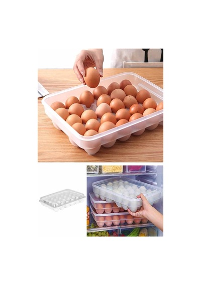 30'lu Egg Box Kilit Kapaklı Yumurta Kutusu Plastik Çok Renkli Diğer