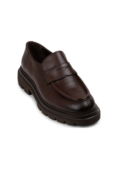 Deery Hakiki Deri Kahverengi Erkek Loafer Ayakkabı - 01980mkhve01 Kahverengi