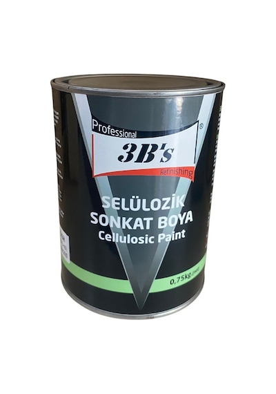 3b's Selülozik Boya Mat Siyah 0,750kg Net