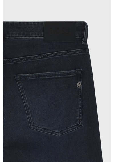 Boss Pamuklu Slim Fit Düz Paça Jeans Erkek Kot Pantolon 50571822 407 Lacivert