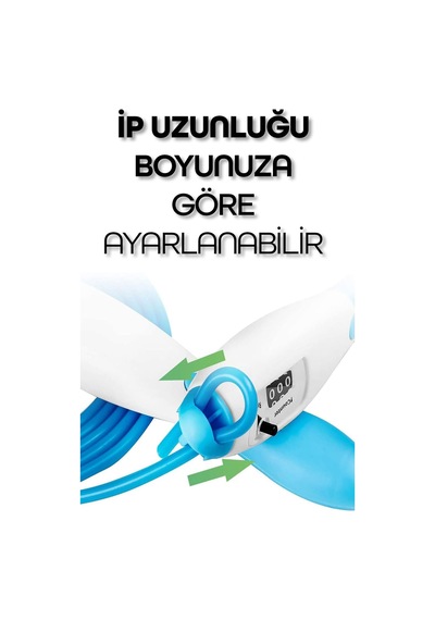 Atlama İpi Uzunluk Ayarlanabilir Mekanik Sayaçlı Ayarlı Göstergeli Atlama İpi Jump Rope 5006