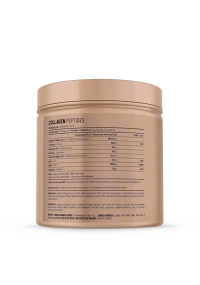 Collagen - Kolajen Şeftali - 6 Farklı Bileşen İlaveli - Tip 1,2,3 - 250g 25 Servis