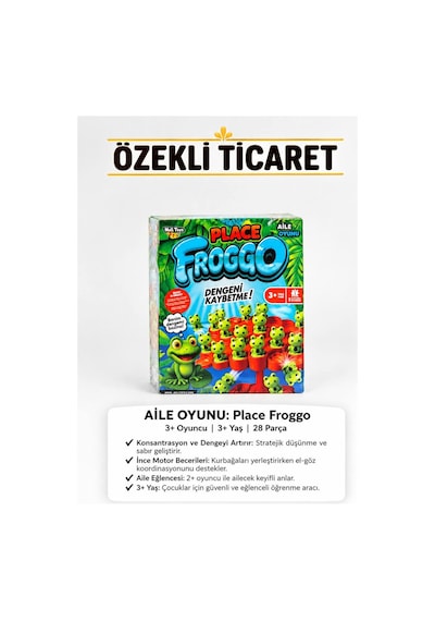 Aile Oyunu: Place Froggo Dengeni Kaybetme Oyun Seti 28 Parça