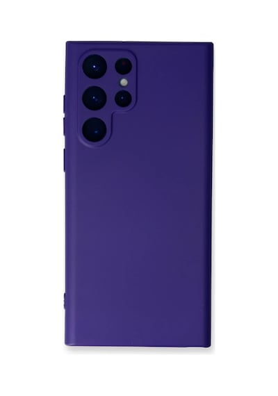 Samsung Uyumlu Galaxy S23 Ultra Kılıf Nano İçi Kadife Silikon - Mor 0.2M-Çok Renkli