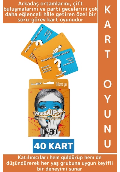 Eğlenceli Vakit Geçirme Bol Kahkaha Arkadaş Grubu Yetişkin Soru Görev Oyunu 40 Kart-moodup İtiraf Et