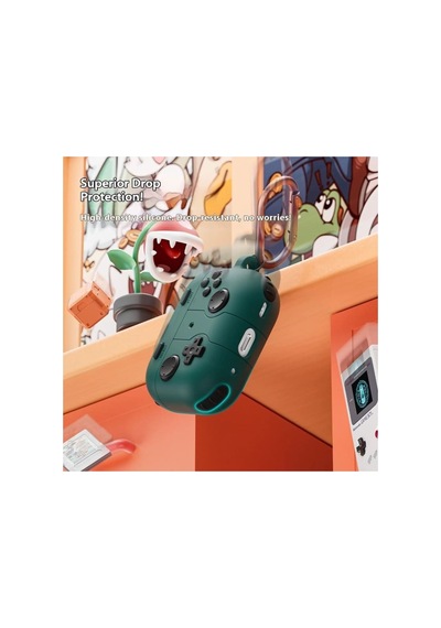 Caseonn Apple Airpods Uyumlu 5 Kılıf Retro Gamepad Gri