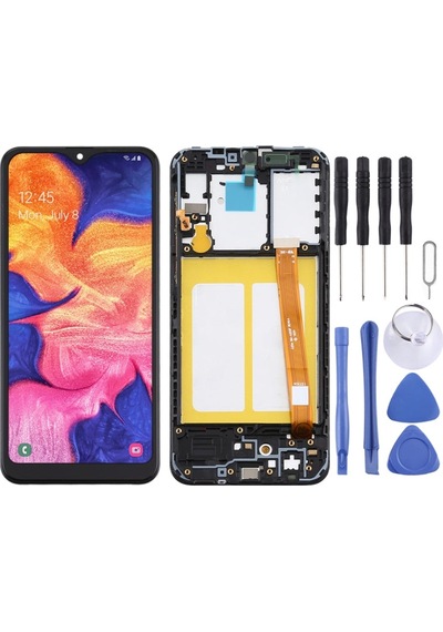 Samsung Galaxy Uyumlu A10e Lcd Ekran Siyah Renk İlanı Ve Çerçeveli +tamir Seti Fgrve