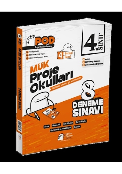4. Sınıf Mük Proje Okulları Deneme Sınavı Eğitim Deposu Yayınları