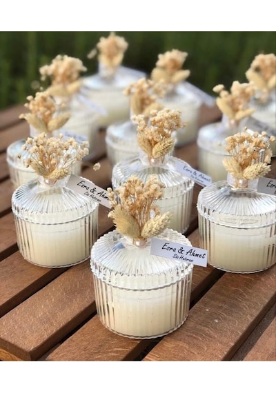 Bernami Vazo Pinterest 10 Adet Mika Kutuda Kurdele Süslemeli Mum, Nikah, Söz, Düğün, Nişan, Bride, Bebek Hediyeliği Diğer