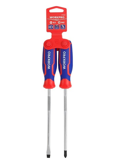Workpro Wp200503 2 Parça Profesyonel Cr-v Manyetik Tornavida Set