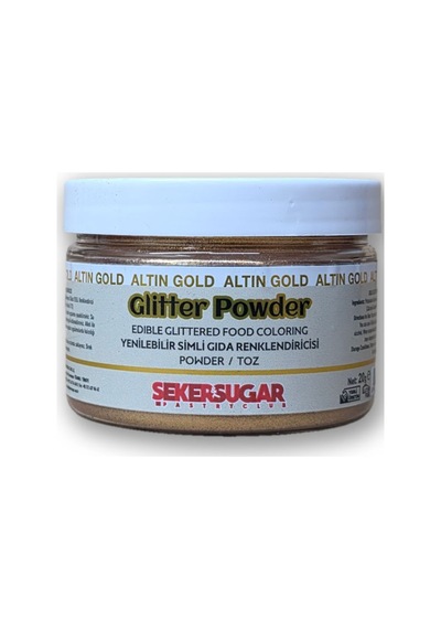 Şeker Sugar Simli Gıda Boyası Glitter Powder 20gr Altın Diğer