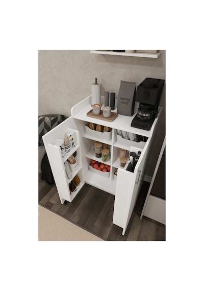 Lüks 2 Kapılı Çok Amaçlı Kiler Dolabı %100 MDF Erzak Organizer Dolabı MK08 Lüks 2 Kapılı Çok Amaçlı Kiler Dolabı %100 MDF Erzak Organizer Dolabı MK08