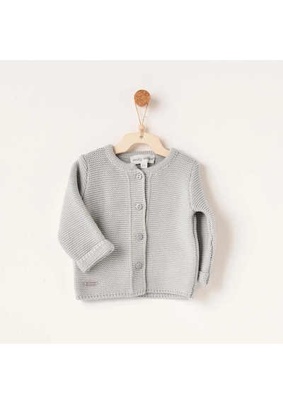 Andywawa Bebek Triko Ceket Ac26344 Gri Melanj