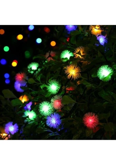6.5 Metre 30 Led Rgb Çok Renkli Kar Tanesi Güneş Enerjili Su Geçi