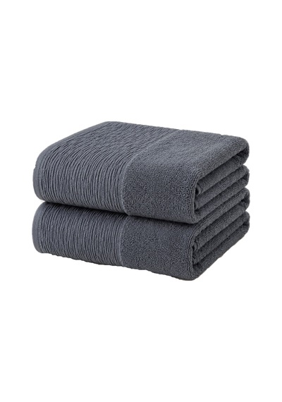 2'li Büyük Boy Banyo Havlusu 90x150 Cm %100 Pamuk Siena Collection 650 Gr İndigo