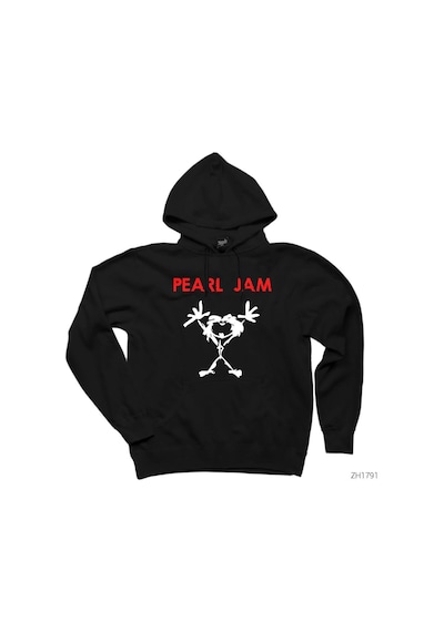 Pearl Jam Mascot Siyah Kapşonlu Sweatshirt Hoodie