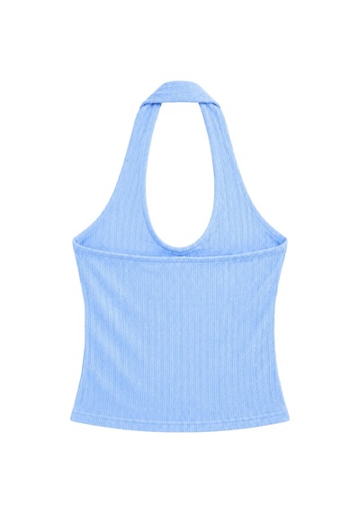 Vadon 1010 Kadın Bürümcük Dokulu Halter Yaka Crop Atlet Bol Paça Pantolon Takım Bebe Mavi Vadon 1010 Kadın Bürümcük Dokulu Halter Yaka Crop Atlet Bol Paça Pantolon Takım Bebe Mavi