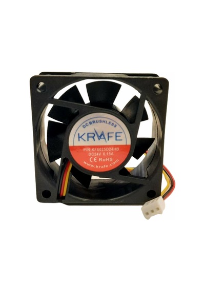 Krafe 60x60x25 24v Dc 3 Kablolu Rulmanlı Fan