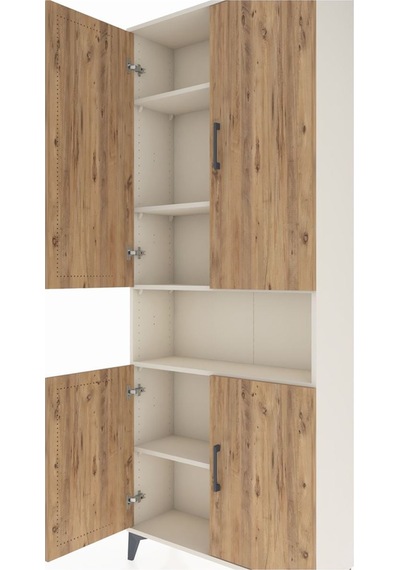 Arges Dolap 5 Raflı 4 Kapaklı 88x30x221 Aytaşı-çam Aytaşı