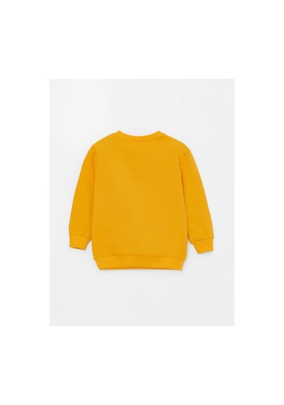 LC Waikiki Bisiklet Yaka Uzun Kollu Baskılı Erkek Bebek Sweatshirt Yellow