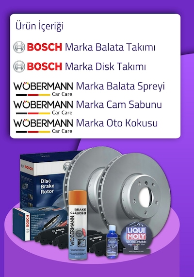 Wöbermann+bosch Renault Megane 3 Iıı Fluence Ön Arka Rulmanlı Fren Diski Ve Ön Arka Balata Seti