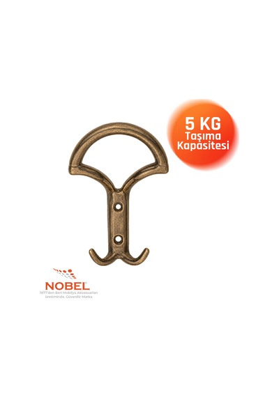 Eta Portmanto Askısı, Metal Vestiyer Askısı, 65 Gr, Dolap Ve Duvar Askılığı, Anti K Sari Vidalı