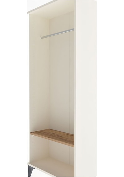Arges Dolap Tek Raflı Kapaklı Tek Askılı 60x30x163 Aytaşı-çam Aytaşı