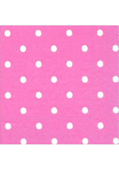 Roll Up Peçete 33x33 Pembe Puantiyeli