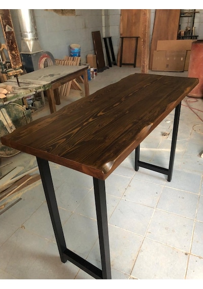 Bintaşmobilya Kütük Ağaç Bar Masa-140X60.Cm