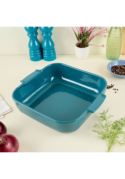 Aryıldız Elissa Kare Fırın Kabı Yeşil 28 Cm Çok Renkli