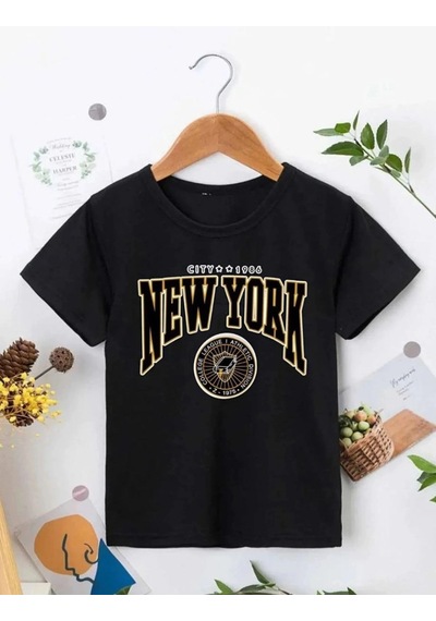 Freedom Store Çocuk Unisex Baskılı T-shirt - Siyah