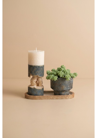 Giselle Metallic Blue Muse & Jade Candle Edition Altın - Mavi