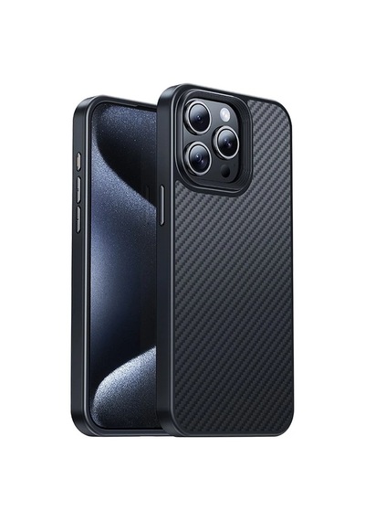Hoco Apple İphone Uyumlu 15 Pro Max As7 Kevlar Kılıf Manyetik Magsafeli Telefon Kılıfı- 5775