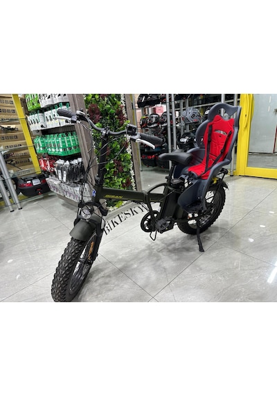 Bike Sky Unisex Çocuk Gri-kırmızı Htp Design Italyan Bisiklet Koltuğu Bagaja Montaj