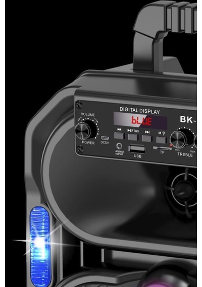 Bluetooth Hoparlör Rgb Işıklı Mikrofonlu Kumandalı Hoparlör D26 Siyah