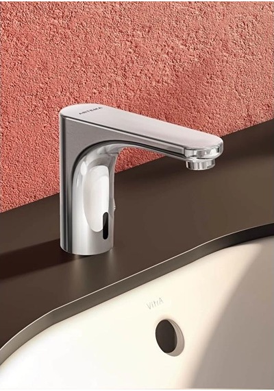 Artema Root Round Pilli - Çift Su Girişli Temassız Lavabo Bataryası