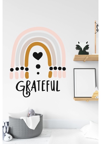 MSticker Grateful Gökkuşağı Çocuk Bebek Odası Sticker 50x70 Cm