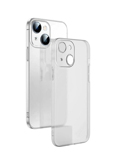 Hepsi Ally iPhone Uyumlu 14 Plus 6.7inch Frosted Glass Şeffaf Kamera Korumalı Kılıf- 5775 Najmaddin Siyah
