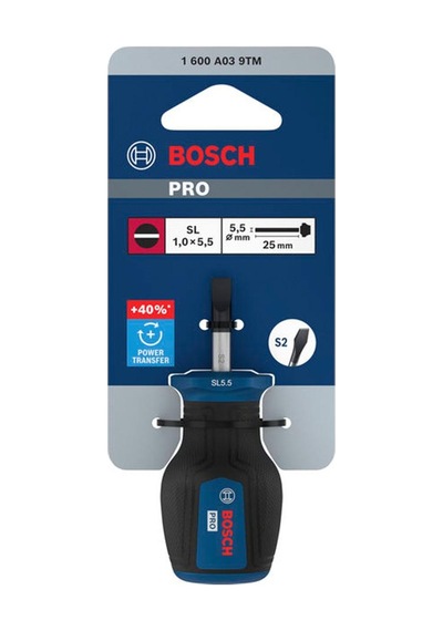 Bosch Pro 5.5x25 Mm Topaç Düz Tornavida Sl 1600a039tm