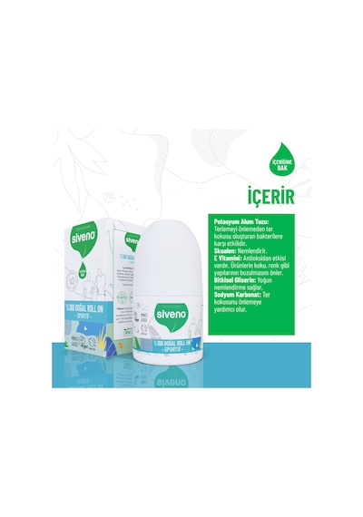 Siveno Sportif Vegan Unisex Roll-On Deodorant 50 ML