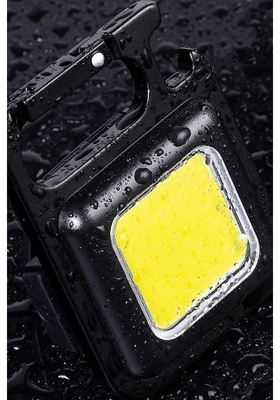 Güçlü Şarjlı Led Işıklı Kamp Lambası El Feneri Mıknatıslı, Tripod Uyumlu, 4 Fonksiyonlu Mod Sarı