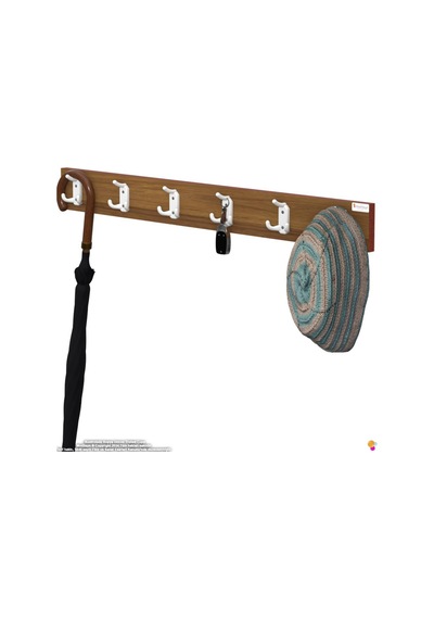 Arı 18 Kancalı Hol Askısı 3'lü Set 76,4x9,6 Cm - Şık Tasarım, Çok Amaçlı Düzenleyici Ve Yer Tasarrufu Kahverengi