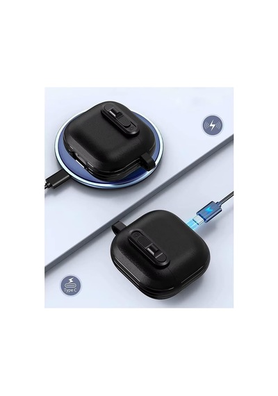Galaxy Buds 3-pro-3 Fe İçin Horizontal-lock Kulaklık Kılıfı Çizilme Ve Darbe Önleyici Buds 3 Pro Koruyucu Elde Rahat Tutuş Sağlayan Kaydırmaz Kenar Tasarımlı Buds 3 Pro Kılıfı Siyah