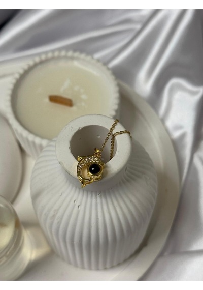 Her Dilde Seni Seviyorum Yazan Çelik Kolye Gold - Gümüş