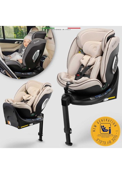 Elele Stradafix 360 Dönen I-size Oto Koltuğu İsofix 40-150 Cm 0-36 Kg Bej