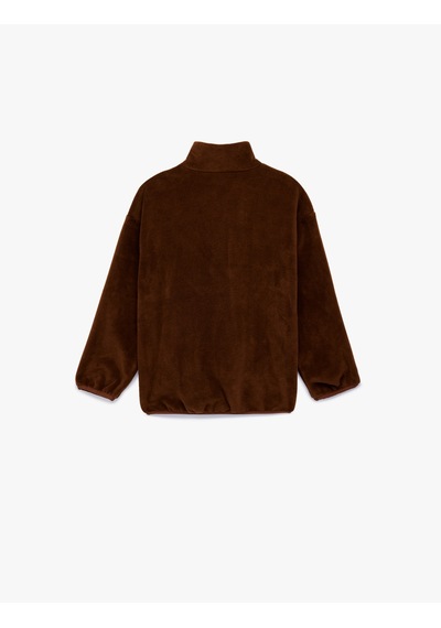 Koton Uzun Kollu Cep Detaylı Baskılı Yarım Fermuarlı Polar Sweatshirt Kahverengi 6wkg10147ak Kahve Koton Uzun Kollu Cep Detaylı Baskılı Yarım Fermuarlı Polar Sweatshirt Kahverengi 6wkg10147ak Kahve