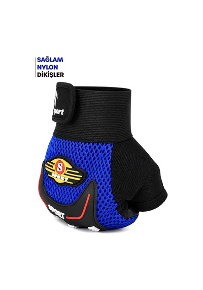 M Beden Kesik Yarım Fitness Gym Ağırlık Kaldırma Spor Eldiveni Unisex Bisiklet Eldiveni Mavi 115 Genel