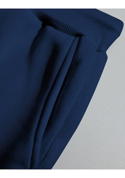 Erkek Siyah Dikey Baskılı Oversize Bisiklet Yaka Eşofman Takımı 001