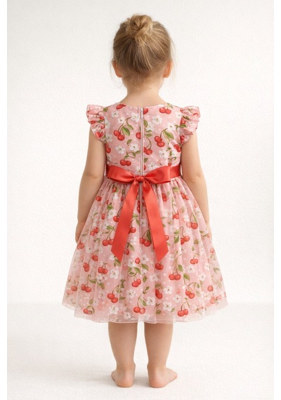 Aden Kids Kız Çocuk Kiraz Desenli Tül Elbise 4-7 Yaş Prenses Model Doğum Günü & Bayramlık Elbise Kurdele Detaylı Kırmızı Aden Kids Kız Çocuk Kiraz Desenli Tül Elbise 4-7 Yaş Prenses Model Doğum Günü & Bayramlık Elbise Kurdele Detaylı Kırmızı