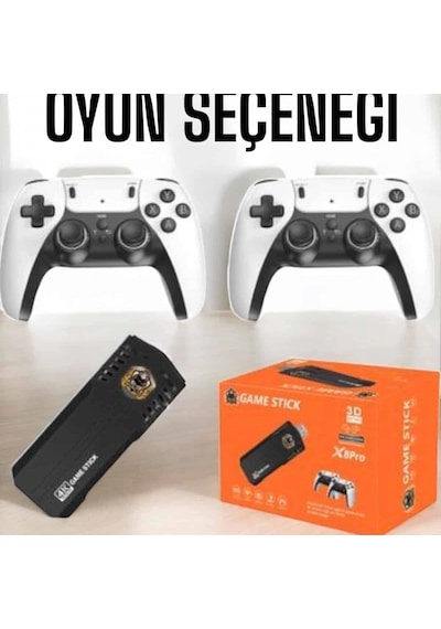 X8 Pro 3d Game Stick Retro Oyun Konsolu 30.000+ Oyun Ve Çift Joystick